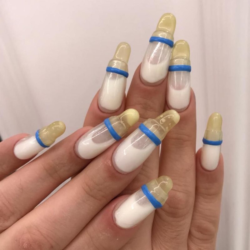 Milky ногти