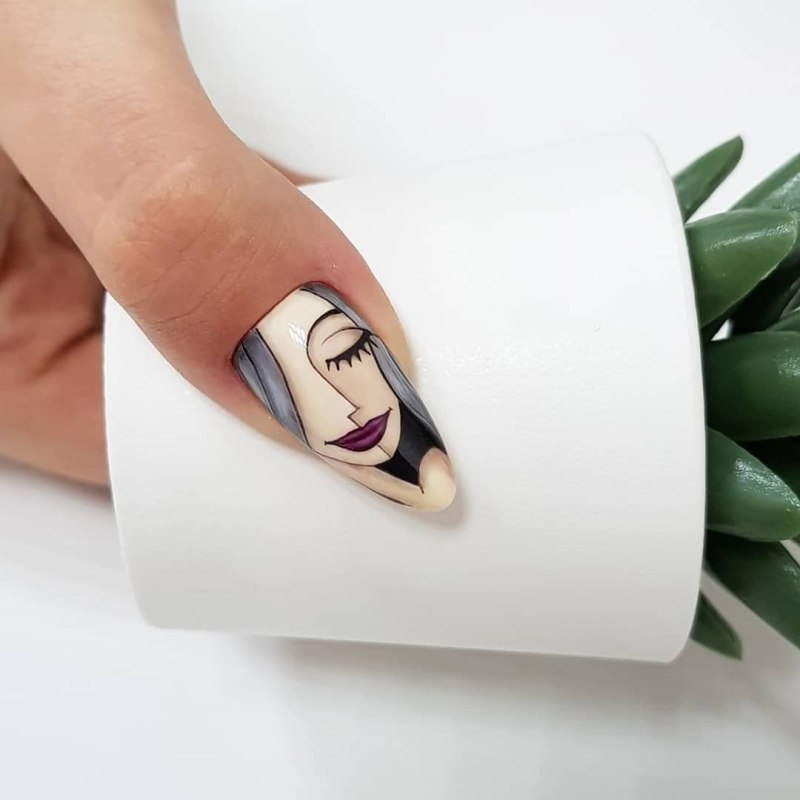 Маникюр мозаика
