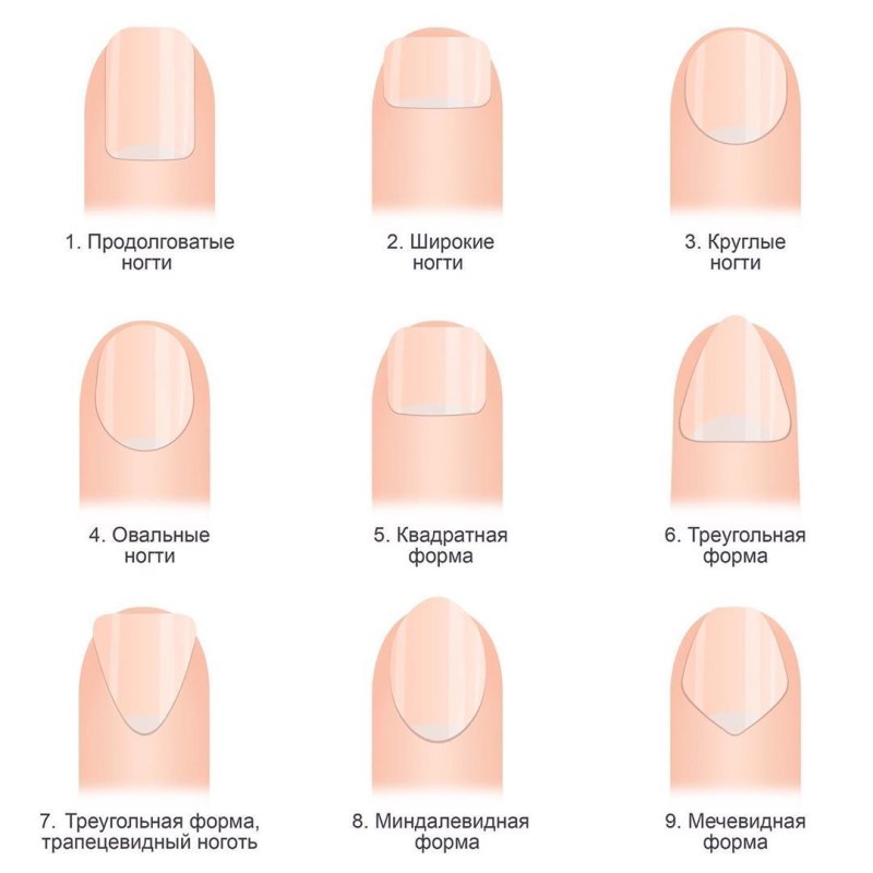 Формы ногтей для наращивания названия