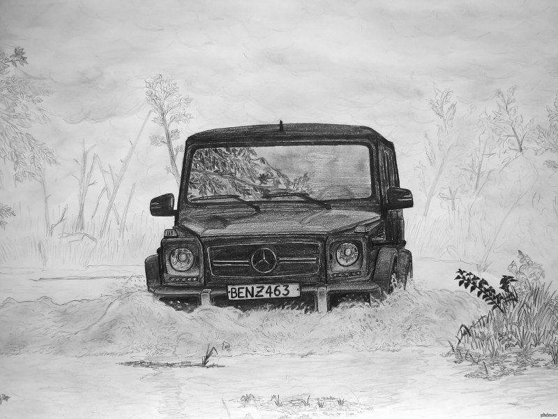 Раскраска Мерседес Гелендваген g63