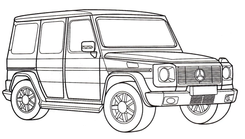 Раскраска Мерседес Гелендваген g63