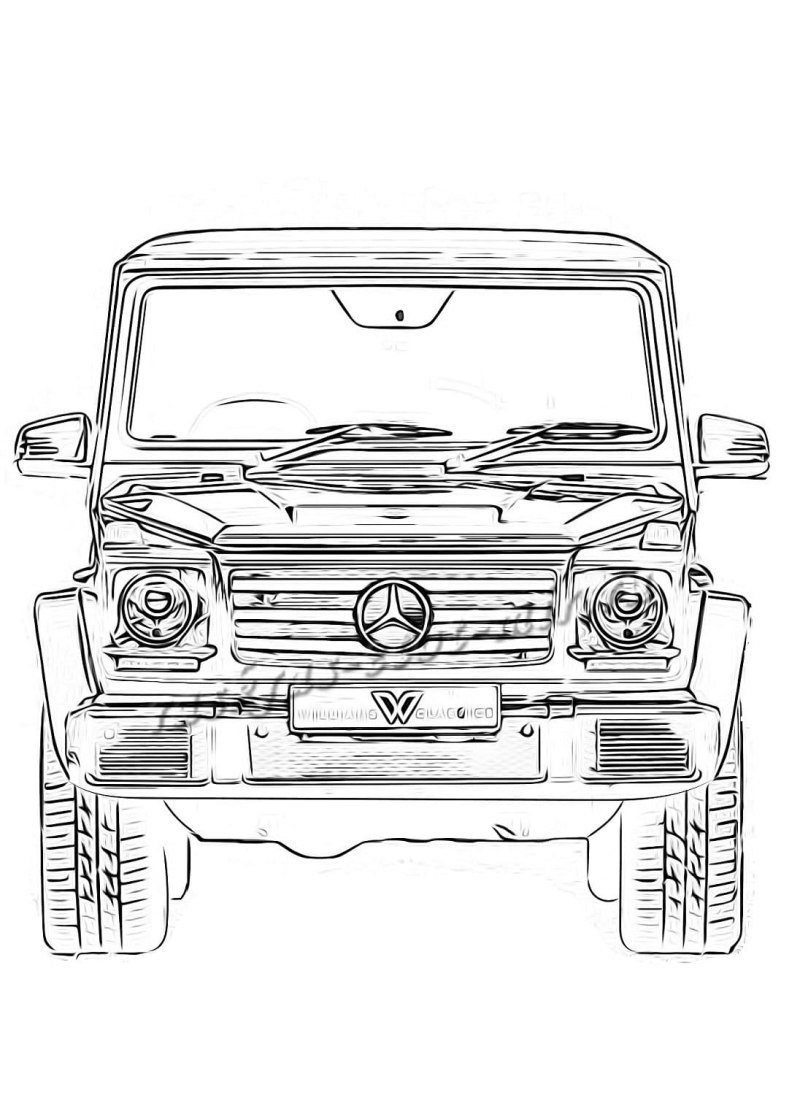 Чертеж Mercedes g63 AMG