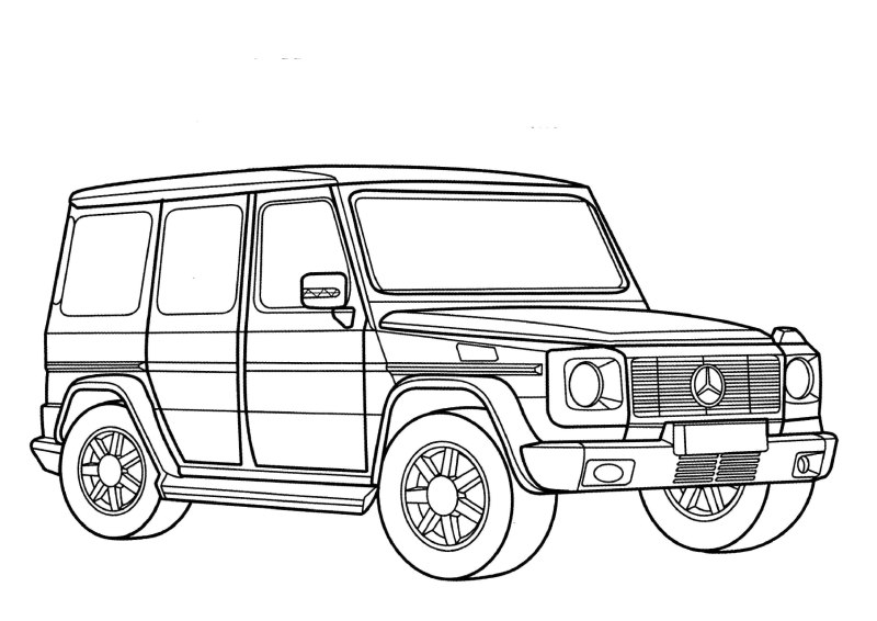 Раскраски Мерседес Бенц g500