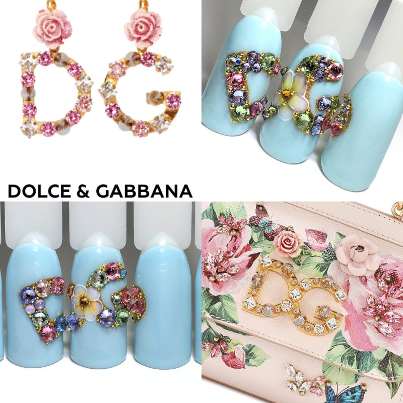 Лепка гелями в стиле Dolce Gabbana