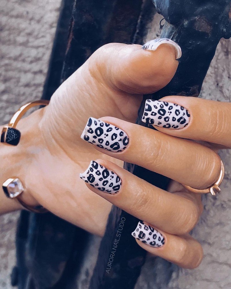 Леопардовый маникюр