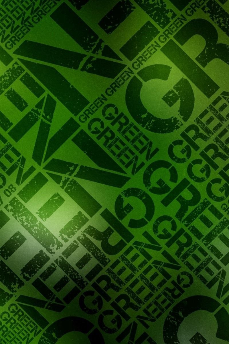 Зеленая надпись