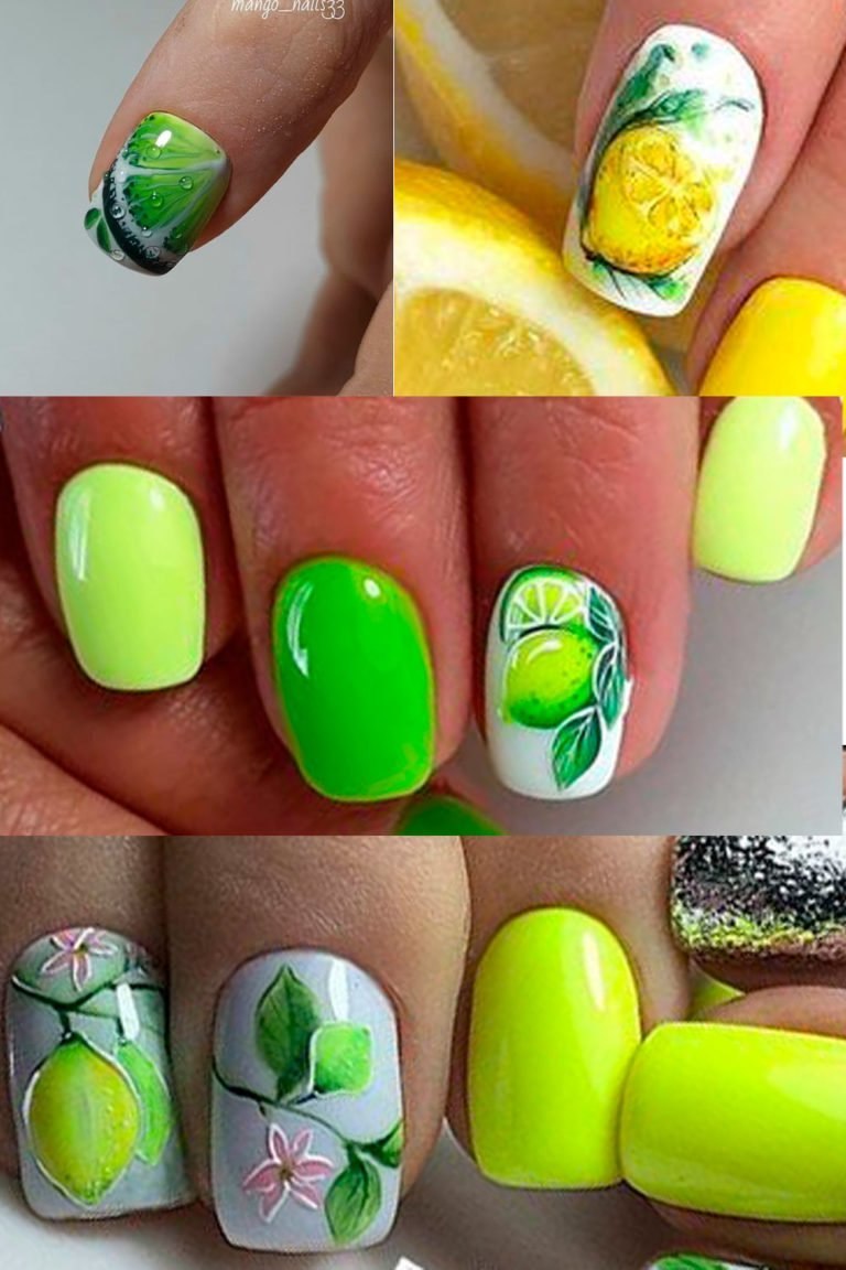 Лайм на ногтях