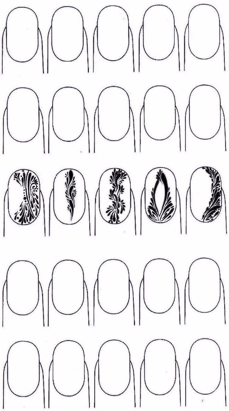 Тренировка рисования на ногтях