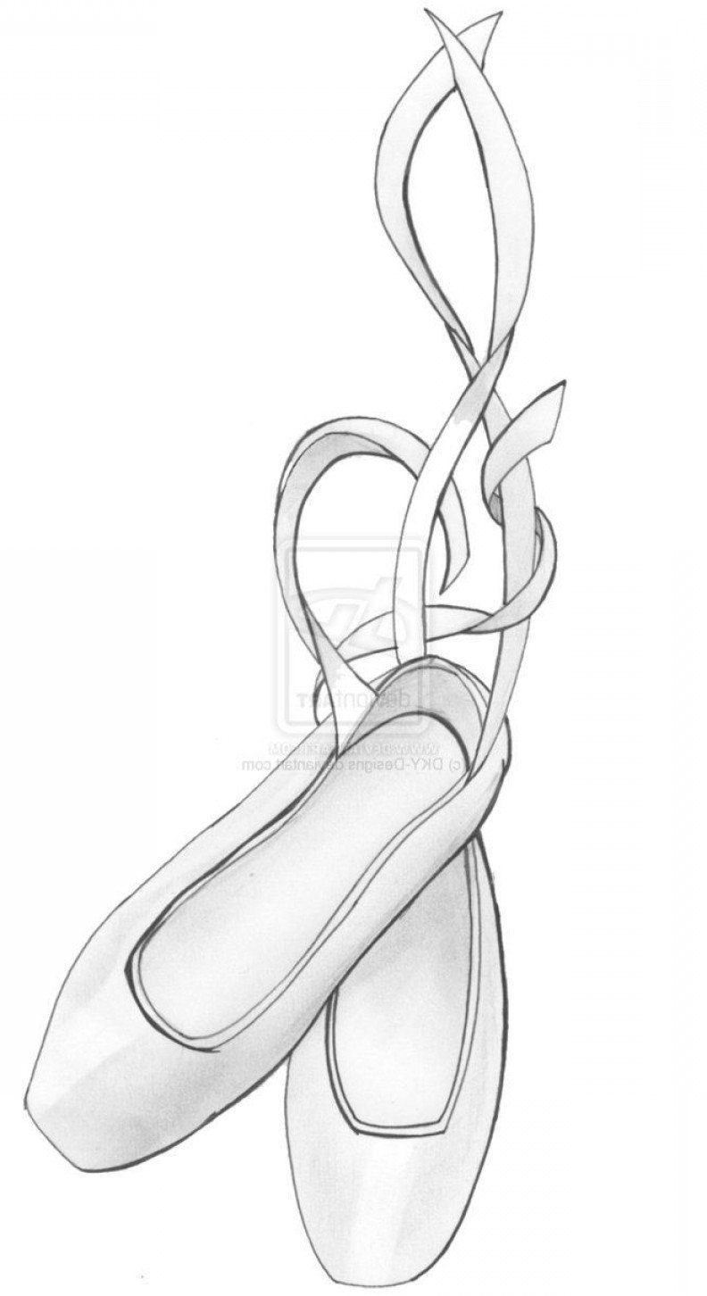 Обувь балерины рисунок