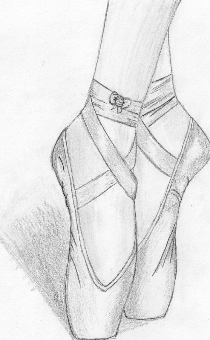 Балетные туфли эскиз