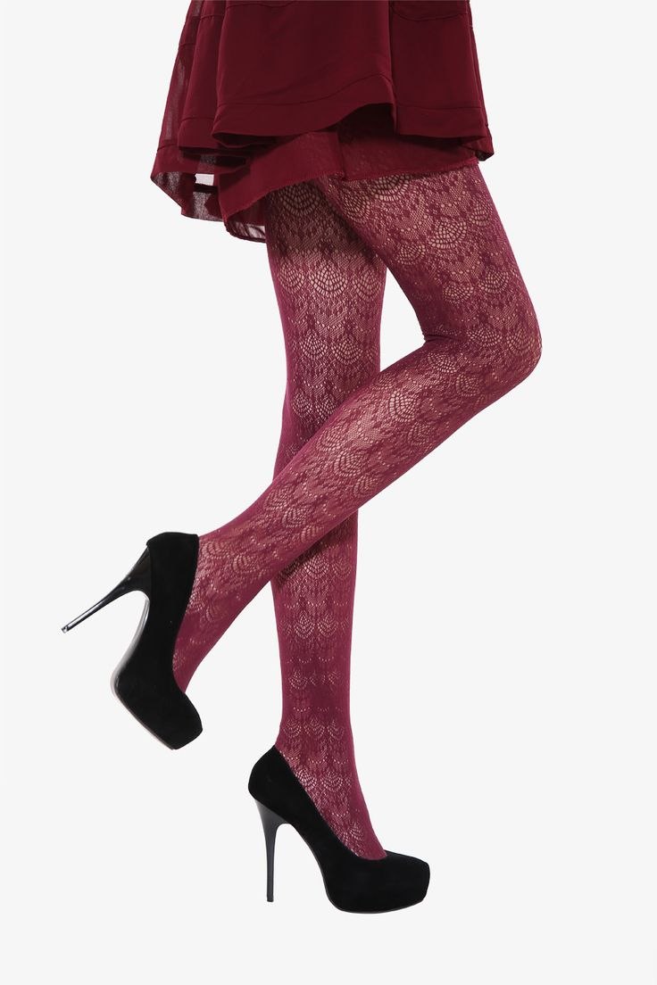 Цветные колготки марсала