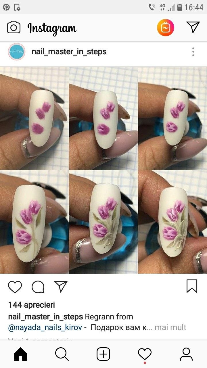 Дизайн ногтей цветы пошагово