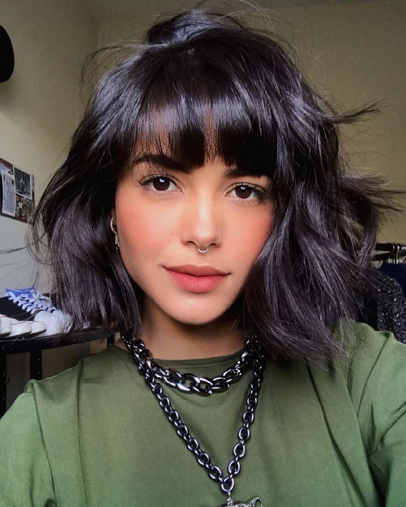 Боб каре с ультракороткой челкой