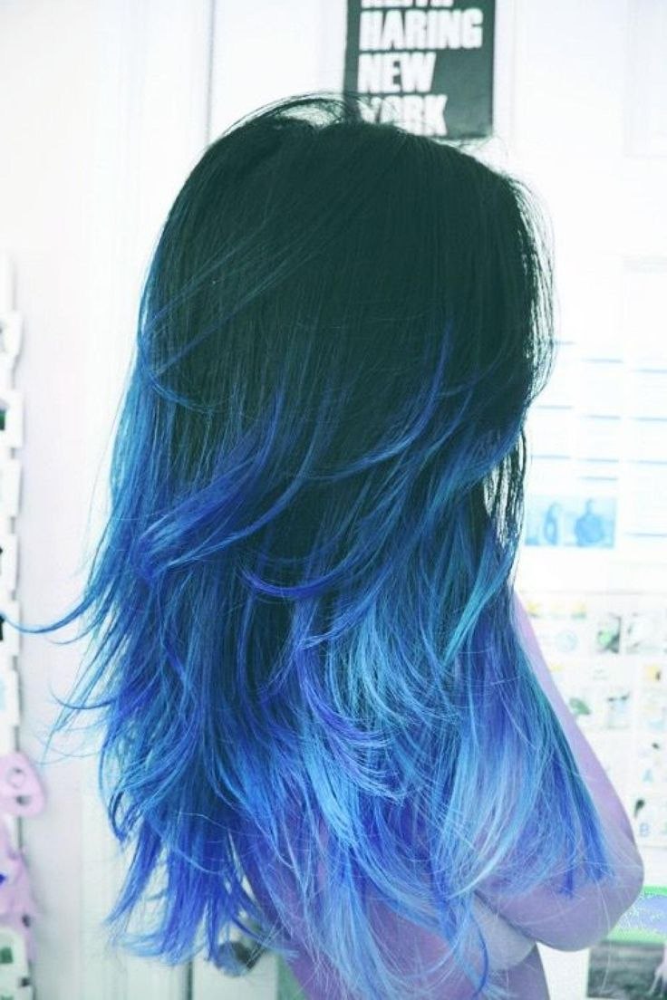 Dip Dye на темные волосы