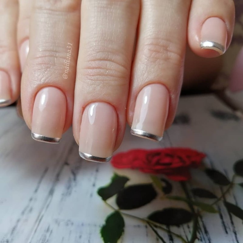 Френч с серебряной полоской