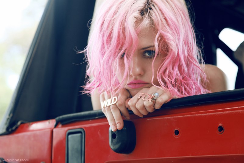 Hailie Barber Pastel Pink hair