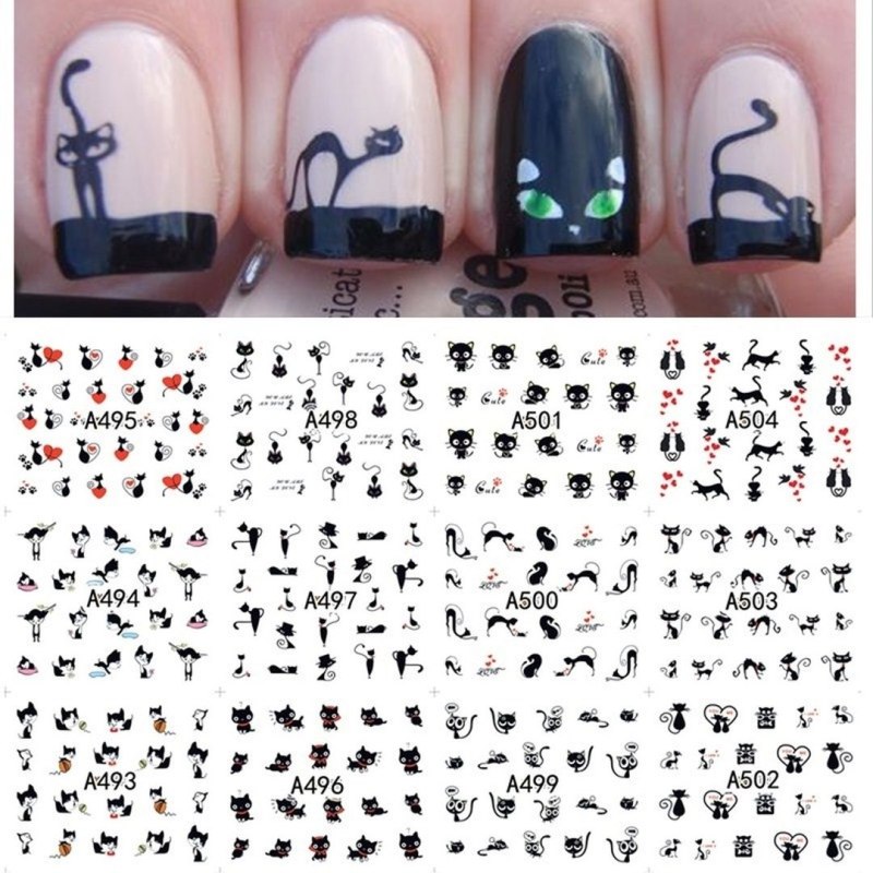 Наклейки на ногти с животными