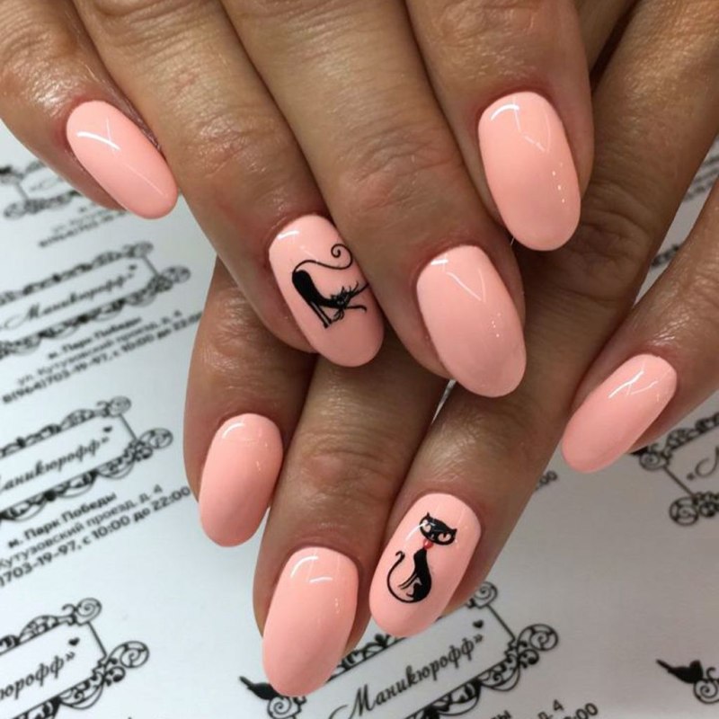 Маникюна короткие ногти нежные
