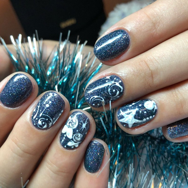 Красивые зимние ногти