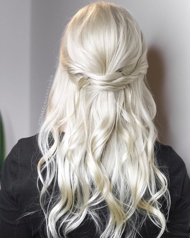 Длинные белые волосы 2020