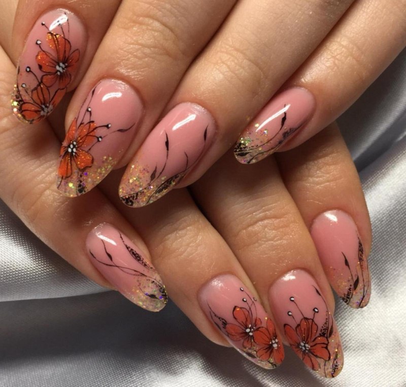 Осенний дизайн ногтей