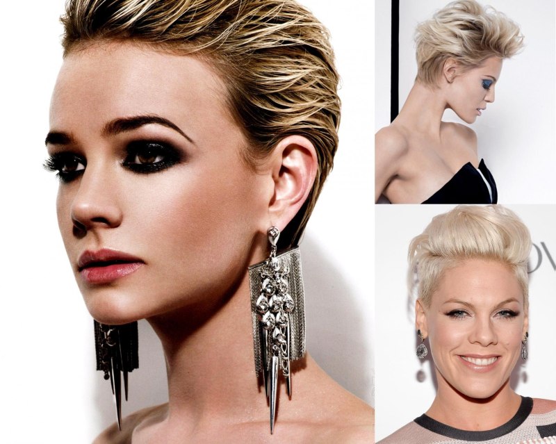 Короткая стрижка с зачесом назад женская