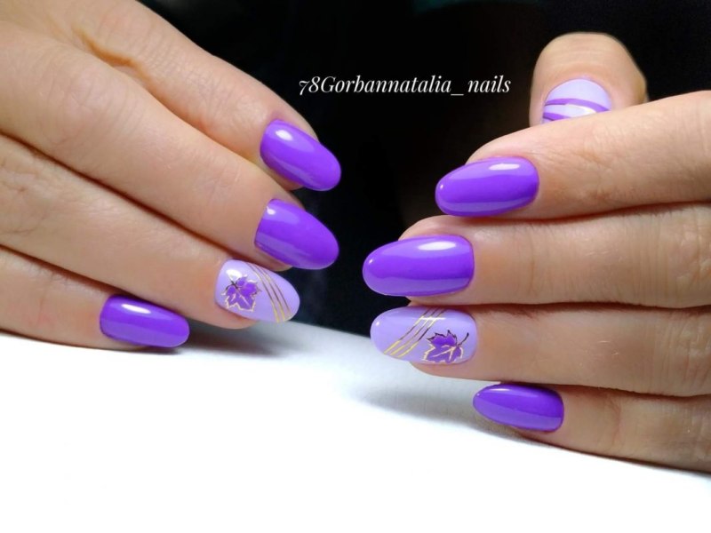 Сиреневый маникюр