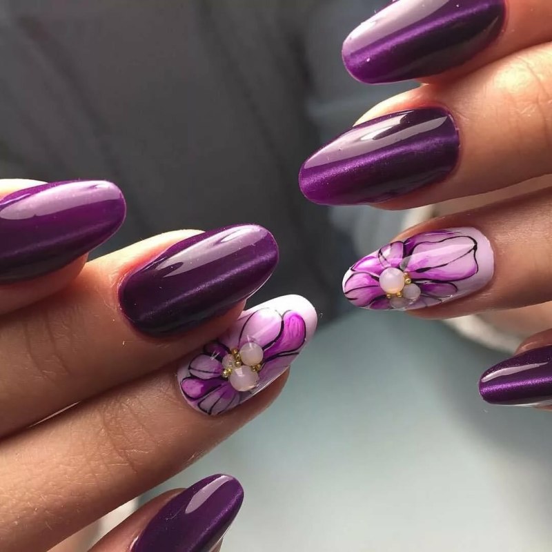 Маникюр 2022 Лаванда