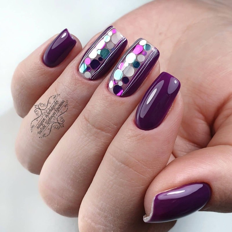 Сиреневый маникюр