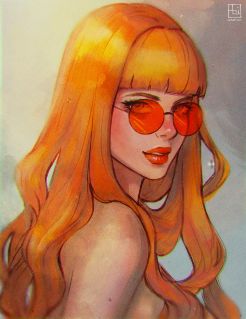 Рыжая ведьма с короткими волосами