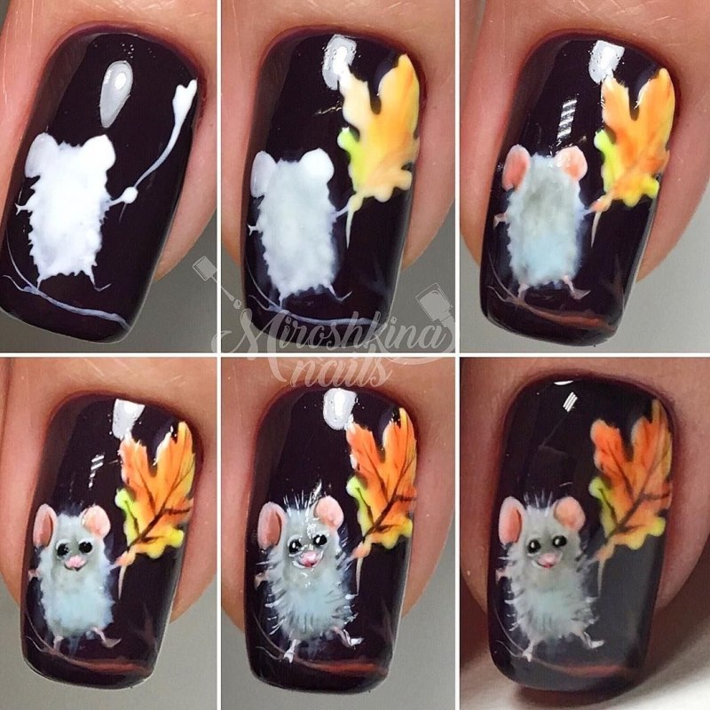 Маникюр акварель Ксения Купина