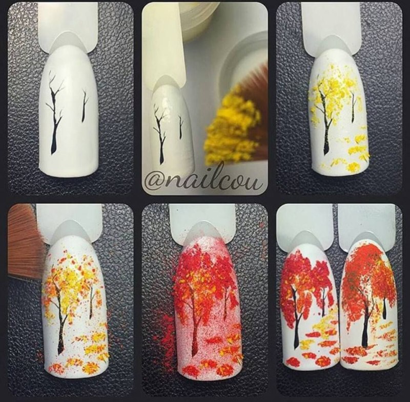 Осенние дизайны с акварелью