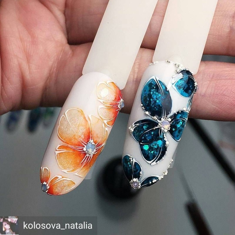 Осенние дизайны ногтей пошагово