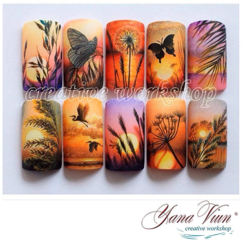 Осенний МК на ногтях