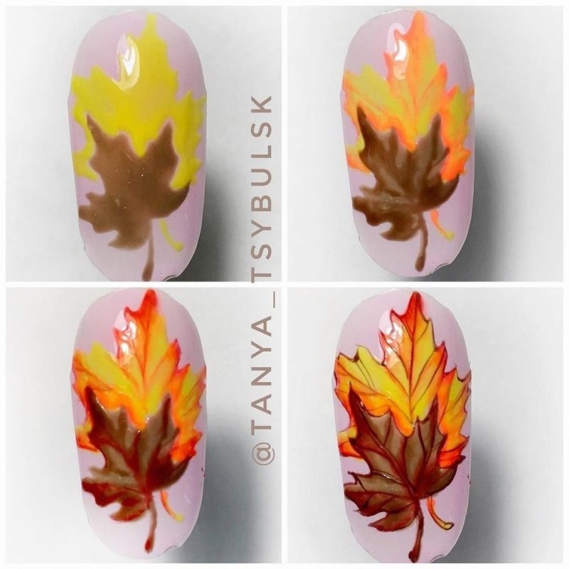 Осенние мотивы на ногтях