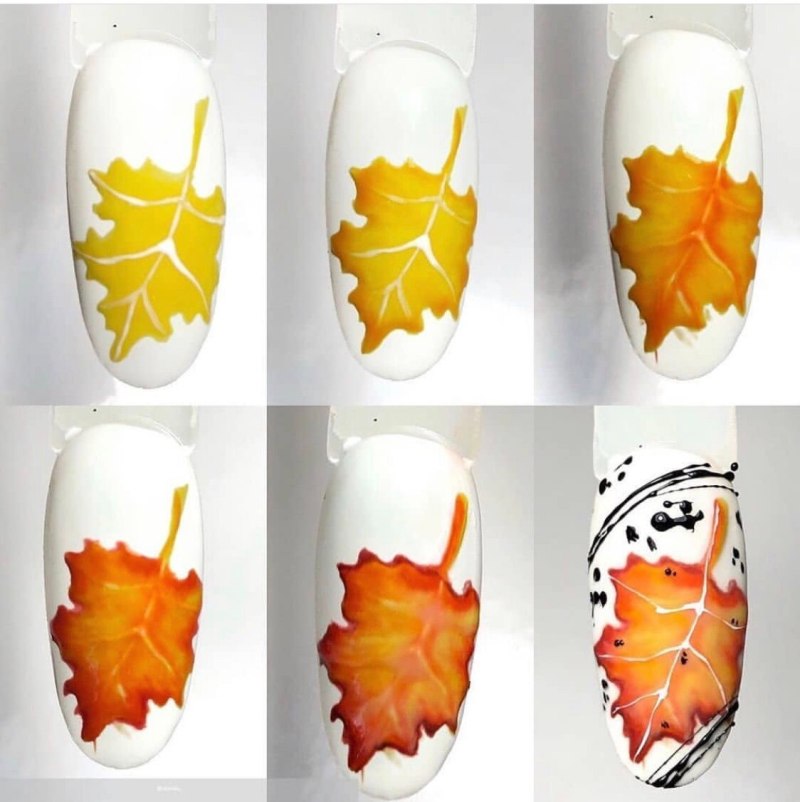 Пейзаж на ногтях