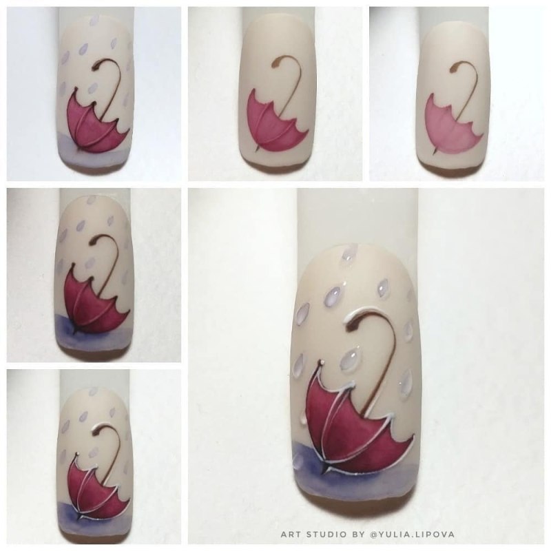 Маникюр Акварельные капли