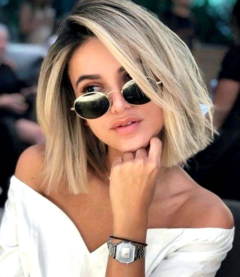 Асимметричное каре блонд