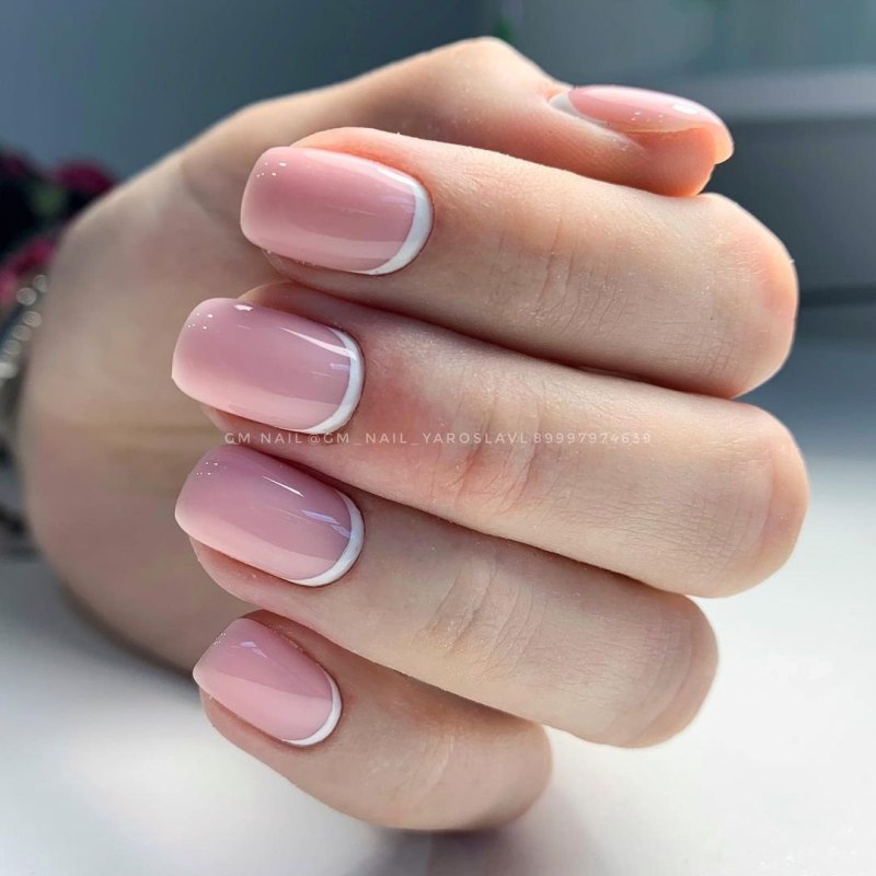 Свадебный маникюр нежный френч