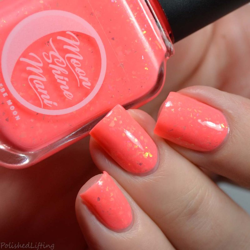 Неоновый коралловый топ спереди пуговицы