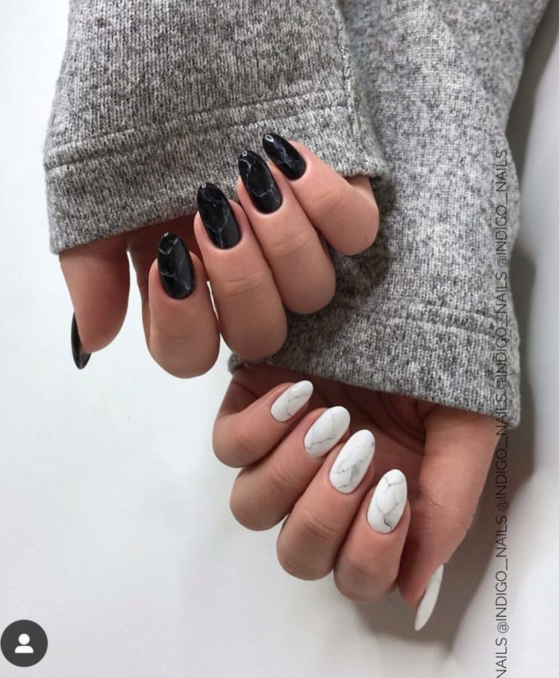 Яркие длинные ногти