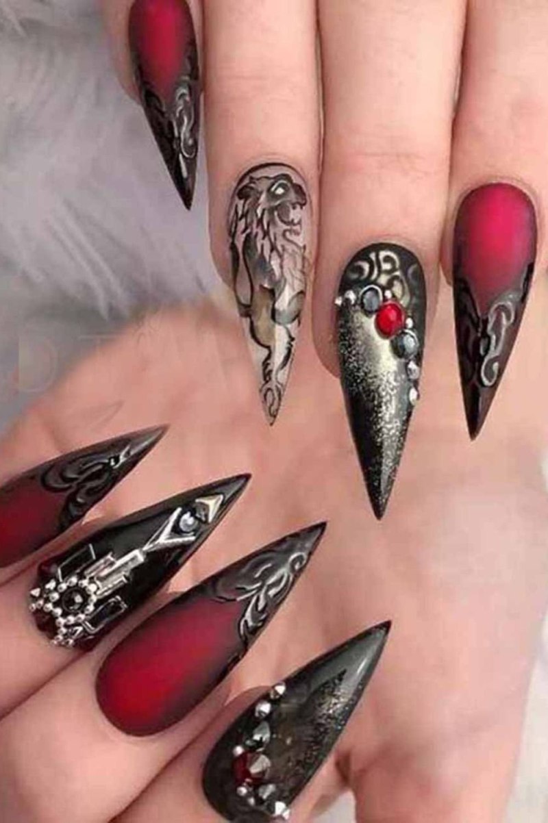 Маникюр чешуя