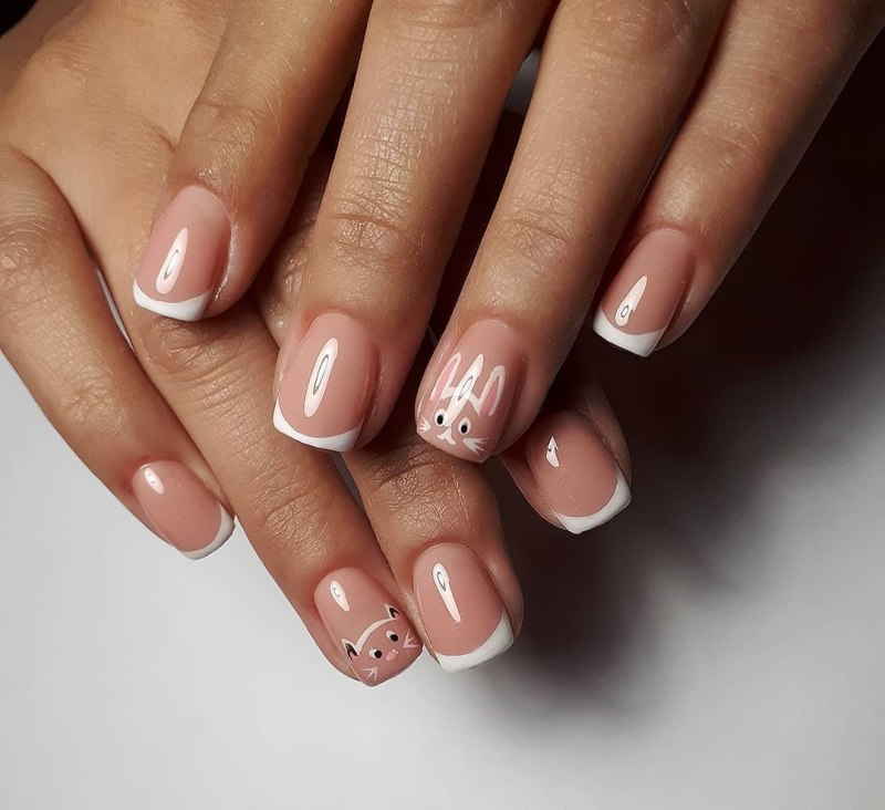 Френч маникюр на короткие ногти