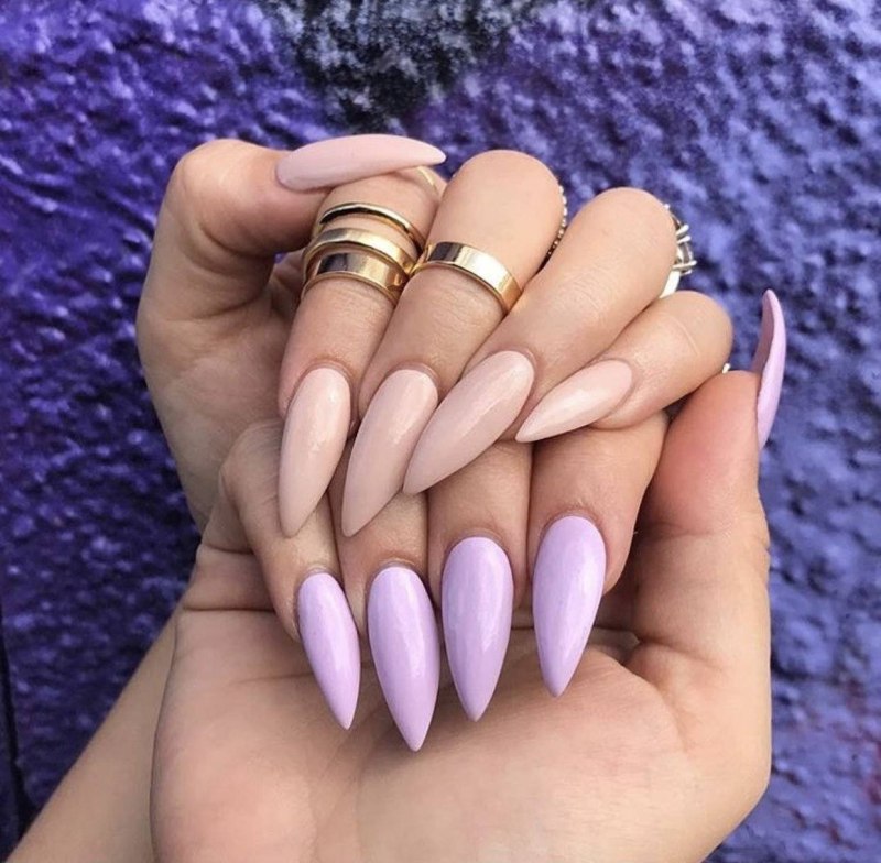 Ноготочки френч миндаль