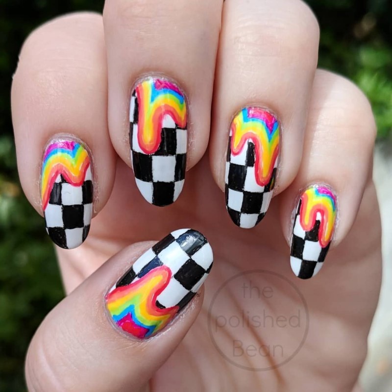 Маникюр в стиле гранж