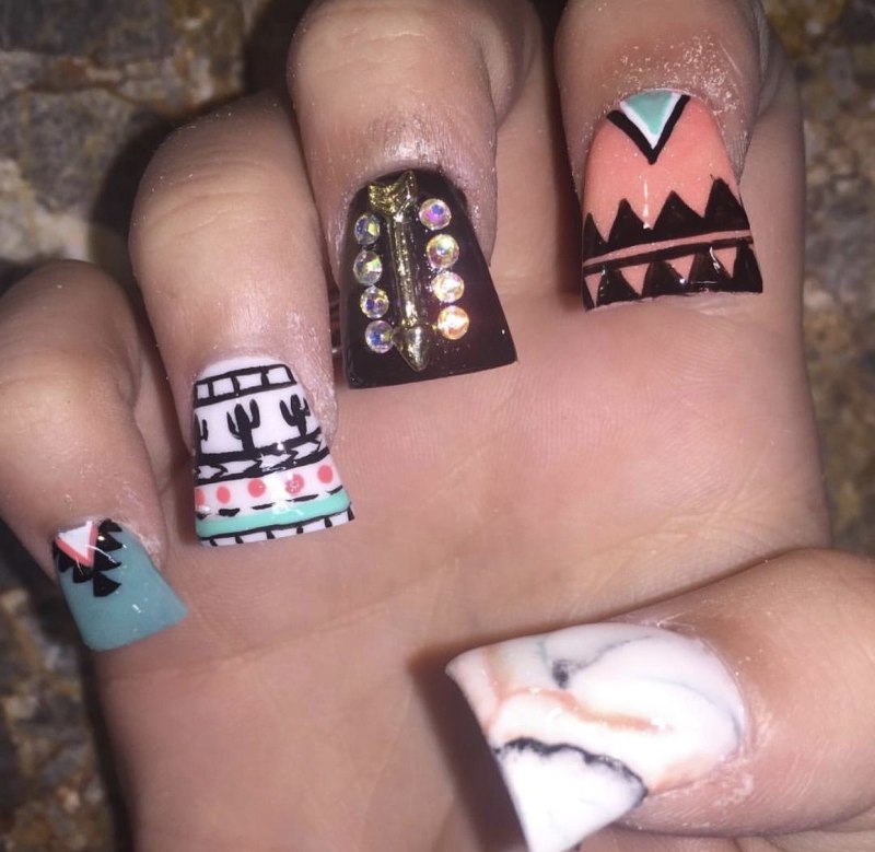Дизайн ногтей инди