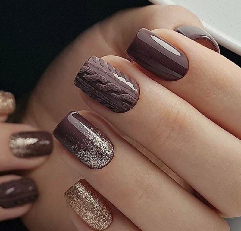 Шоколадный маникюр