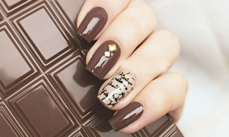 Дизайн ногтей кофе
