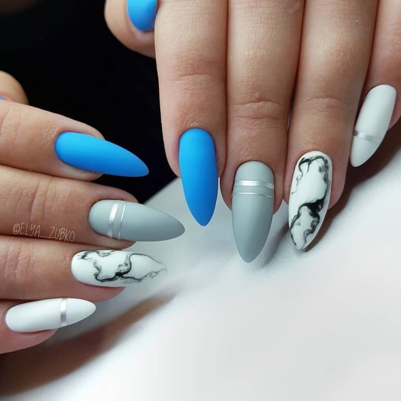 Маникюр миндаль молодежный