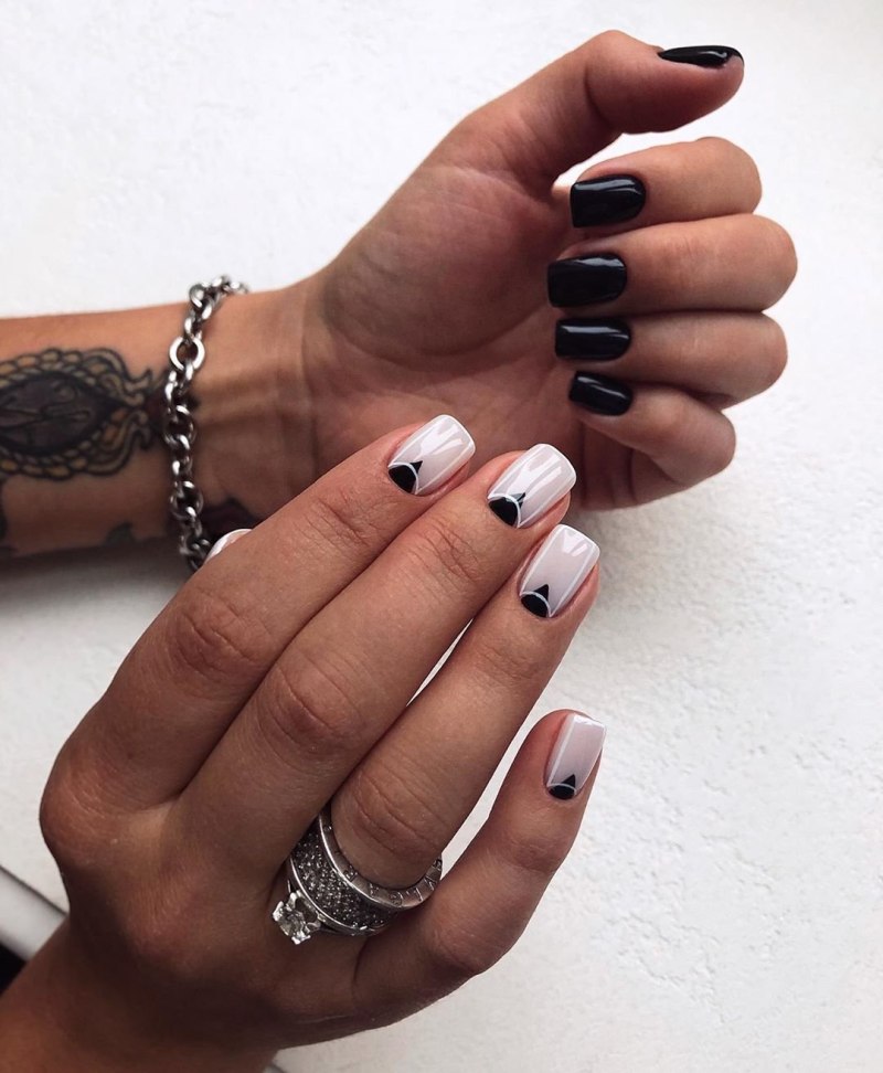 Однотонный маникюр